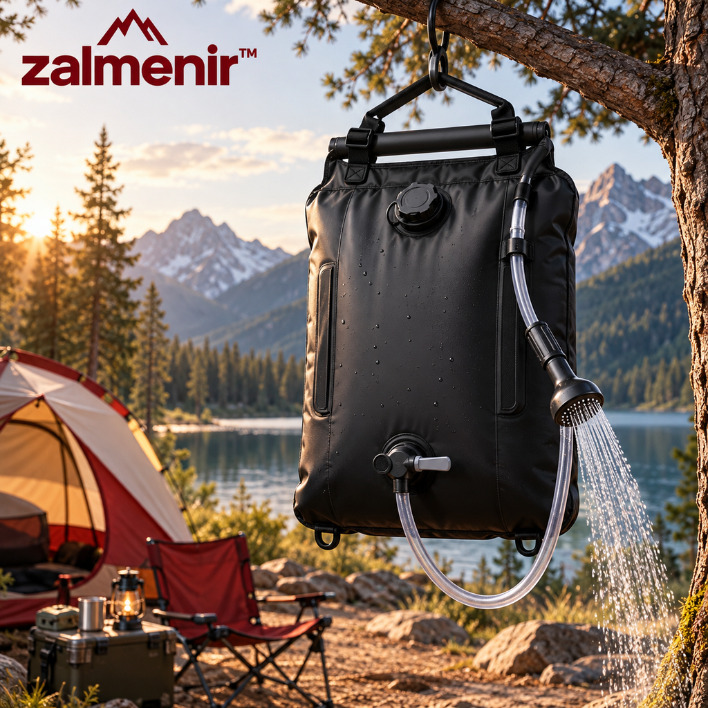 𝐳𝐚𝐥𝐦𝐞𝐧𝐢𝐫™ Portable Camping Shower Bag Outdoor Solar Shower