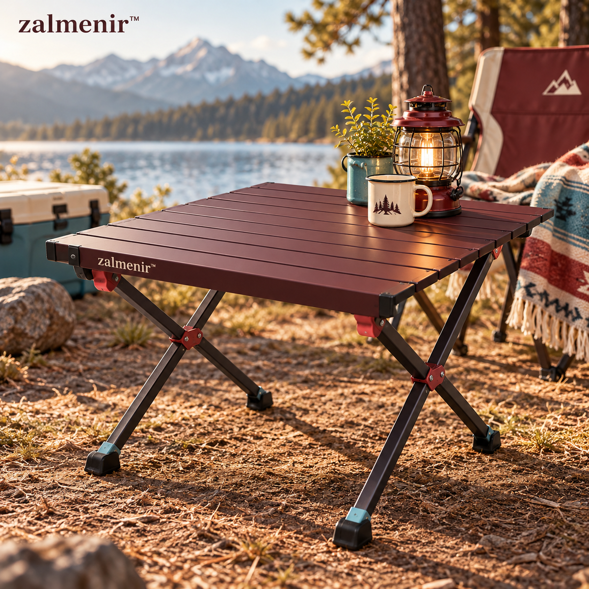 𝐳𝐚𝐥𝐦𝐞𝐧𝐢𝐫™ Folding Camping Table Portable Outdoor Picnic Table