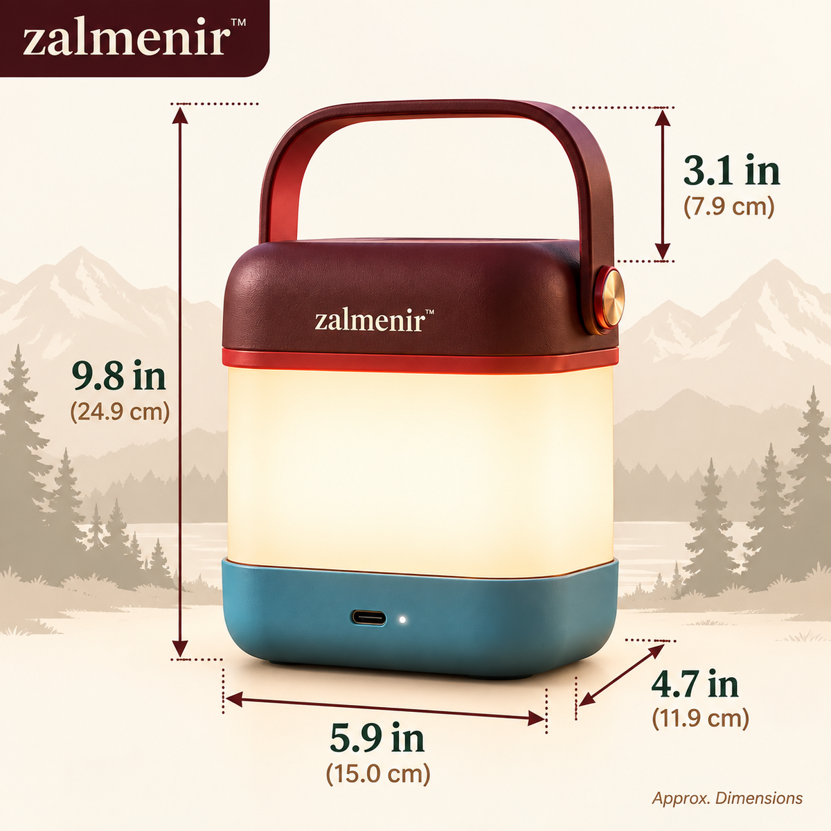 𝐳𝐚𝐥𝐦𝐞𝐧𝐢𝐫™ Rechargeable Camping Lantern Portable Outdoor Light