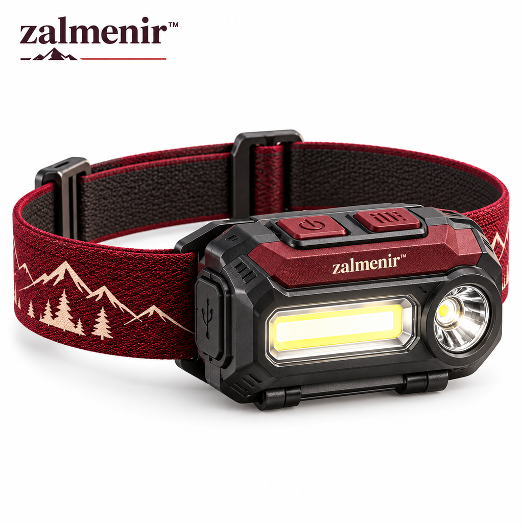 𝐳𝐚𝐥𝐦𝐞𝐧𝐢𝐫™ Rechargeable LED Headlamp Outdoor Hiking Flashlight