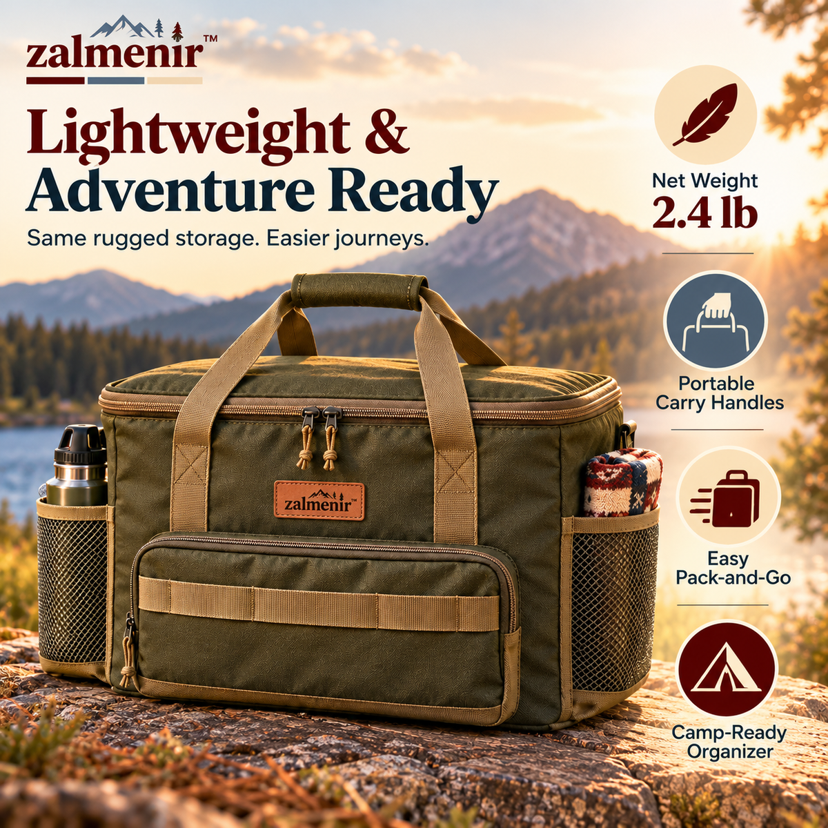 𝐳𝐚𝐥𝐦𝐞𝐧𝐢𝐫™ Outdoor Camping Storage Bag Travel Organizer