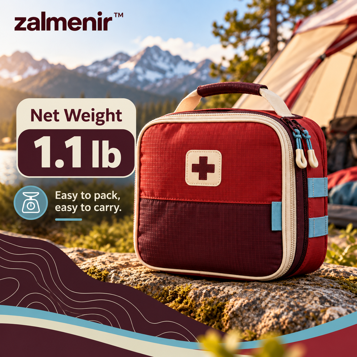 𝐳𝐚𝐥𝐦𝐞𝐧𝐢𝐫™ Compact Outdoor First Aid Kit Camping Emergency Supplies