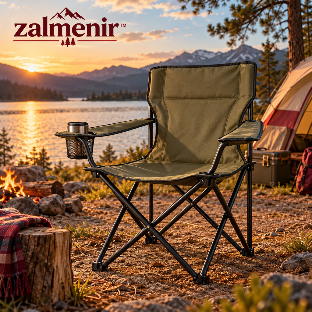 𝐳𝐚𝐥𝐦𝐞𝐧𝐢𝐫™ Folding Camping Chair Portable Outdoor Seating